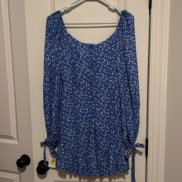 B Darlin Blue Floral Dress - Picture 2 of 12